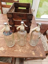 3 Schweppes Soda Syphons In Original Crate