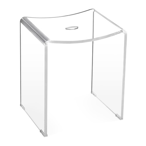 Clear acrylic shower stool - clear,
