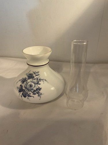 Vintage white blue floral - white, &