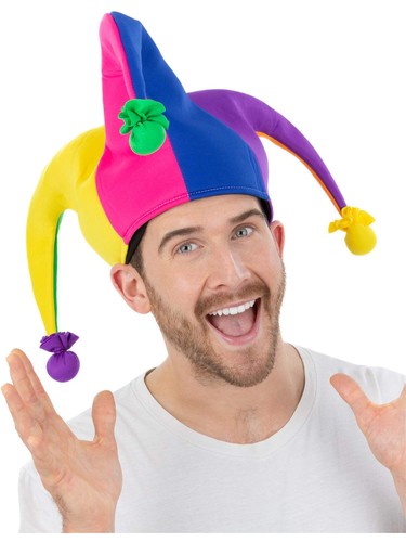 Neon rainbow jester - neon, hat