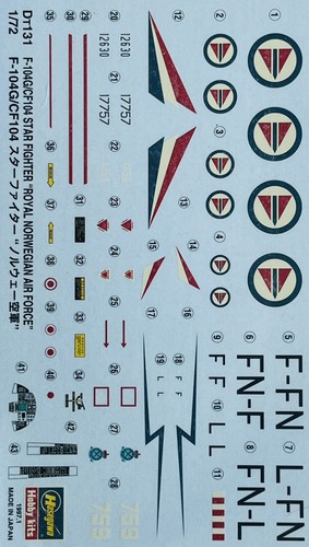 Decals 104g cf - :, f-104g/cf-104