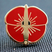 ROYAL MARINES RED SAS MILITARY PIN BADGE BRITISH ARMY VETERAN Poppies