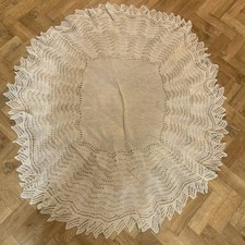 Vintage Baby Shawl Lacy Hand