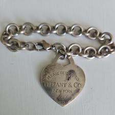 Genuine Tiffany & Co Heart Tag Bracelet, Chunky Link Bracelet