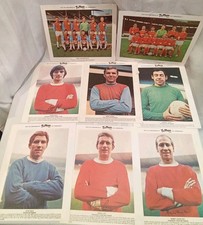 Rare Vintage 8 Football Ty-Phoo Tea Large Cards 25 Cm X 20 Cm Late 1960s