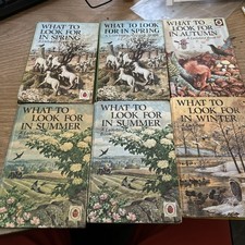 Vintage Ladybird Book What To Look For In Spring, Summer,Autumn, x6 TUNNICLIFFE 