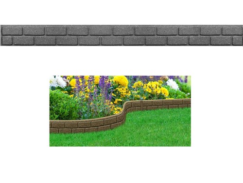 Grey garden border edging - grey,