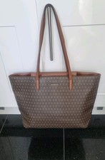 DKNY~Stylish Brown Logo Shoulder Bag