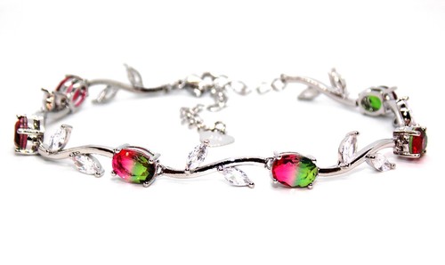 Silver watermelon tourmaline - watermelon,