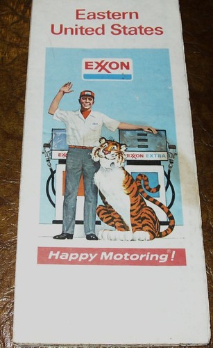 1974 exxon oil road map - oil,