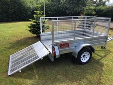 Brand New Apache  7ft X 4ft Trailer With Cage Kit &  Rear Ramp, 750KG GVW