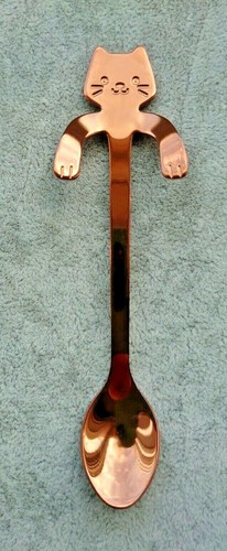 Cat metal stirring spoon - cat,