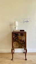 Restored-Decupaged vintage Bedside Cabinet -Lamp Table -Small Cocktail Cabinet