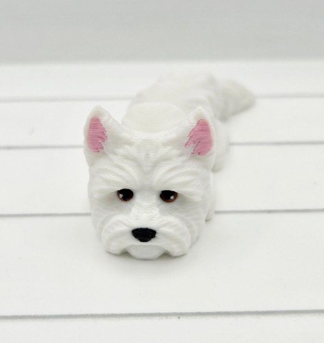Printed westie dog flexi - 3d,