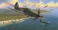 Adrian Rigby - Battle Above Dover - Mounted Print Limited Edition No. 43/295