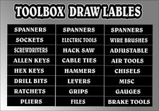 TOOLBOX  Drawer LABEL stickers