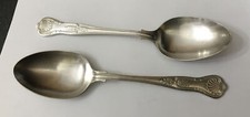 Webber & Hill 2 X Silver Plate 22.5cm Kings Royal Table Serving Spoons Cutlery