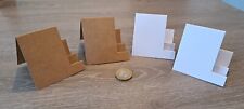 Miniature Stepper Card Blank Templates x 12 White or Kraft Brown