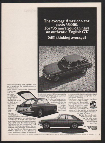1967 mgb hatchback - mgb, gt