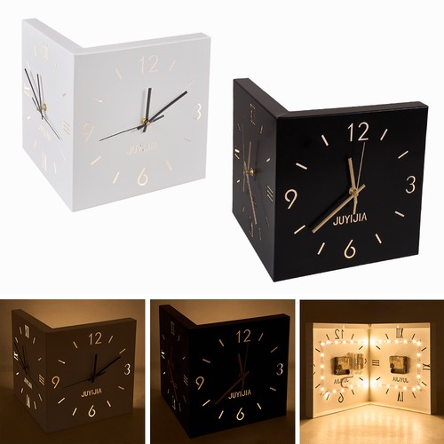 Corner clock double sided - corner,