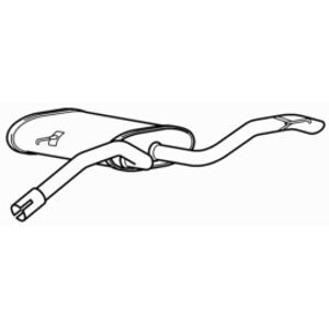 Rear exhaust silencer - exhaust, back
