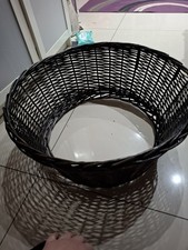 Big Dark Brown Wicker Christmas Tree Skirt 48 Inch Diameter