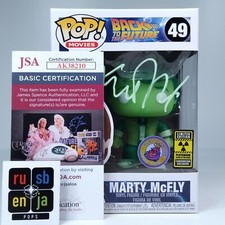 Funko Pop! Back to the Future Plutonium Marty McFly Signed Michael J Fox COA #49
