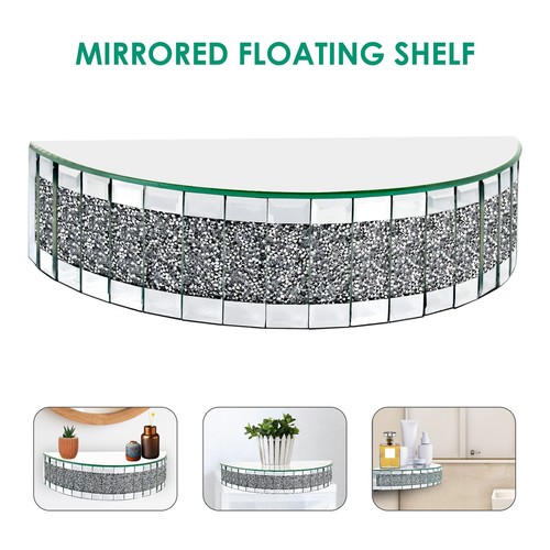 Crushed crystal mirrored - crystal,
