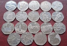 19 OLYMPIC 50p COINS / ALL A