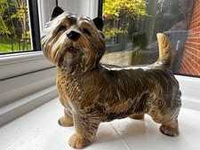 Vintage 1970s Coopercraft Cairn Terrier Dog Ceramic Figurine H18cm W20cm VGC