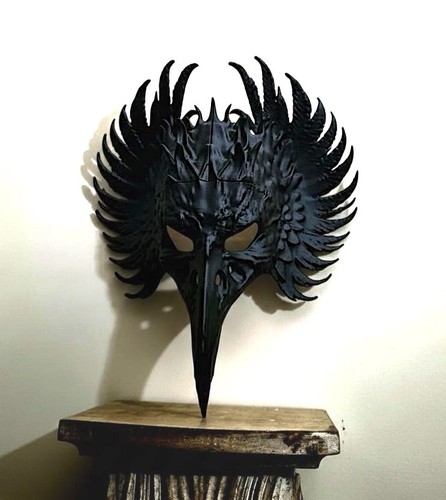 Raven mask black - mask, long