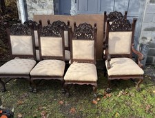 SET OF 8 CARVED R. J. HORNER