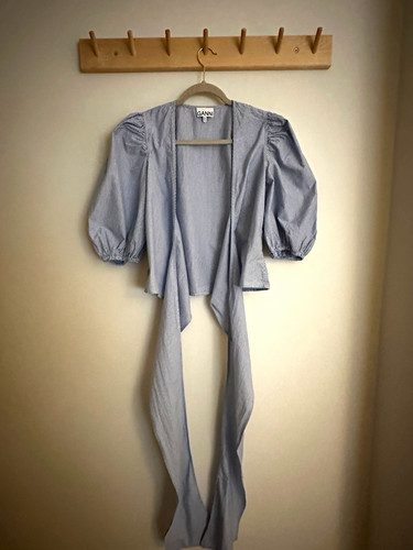Ganni blue white striped - blue/white,
