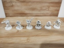 Imperial Guard B Catachan jungle Fighter Troops X6 Poses Primed Metal Warhammer 