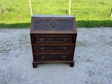 Victorian Carved Bureau / Victorian Desk
