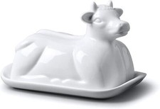 Cow Design Butter Dish