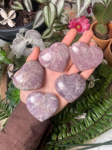 50mm lepidolite heart - 50mm,