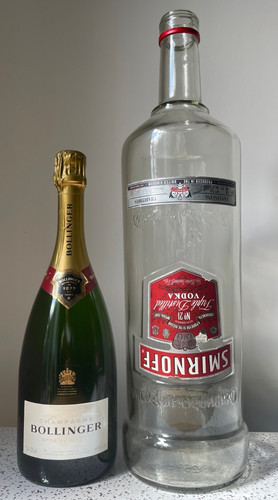 Smirnoff vodka large empty - vodka, 3l