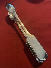 Large Antique Silver Plated Fiddleback Sugar Tongs, W. Hutton & Sons c1890’s