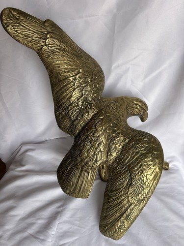 Large solid brass eagle - large, statue