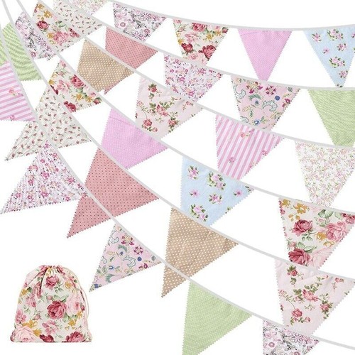 40ft fabric bunting 42pcs - fabric,