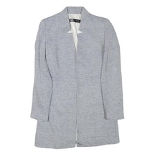 ZARA Womens Grey Linen Blend