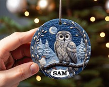 Personalised Owl Bauble
