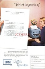 IBM Electric Typewriters ADVERT Original Vintage 1950 Print Ad 691/84