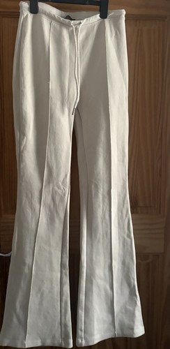Zara white flared - white, trousers
