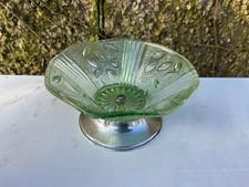 Art Deco Green Glass  Bon Bon