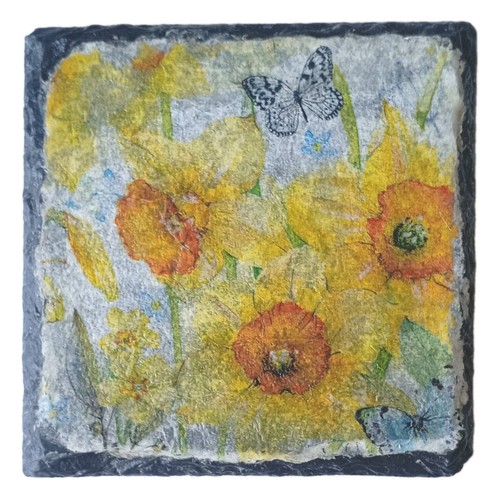 New decoupaged slate coaster - slate,