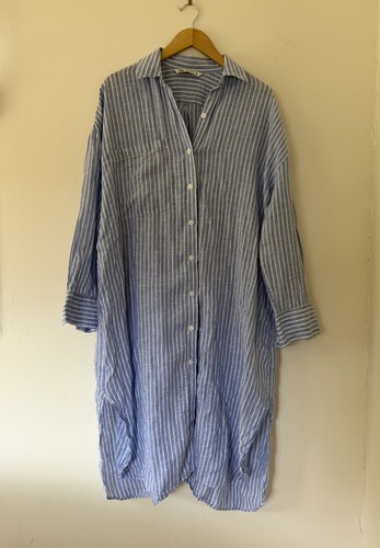 Zara oversided blue and white - zara,