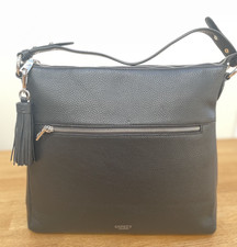 OSPREY The Stella Black Leather shoulder Hobo Handbag 34x31x13cm Dust bag NEW