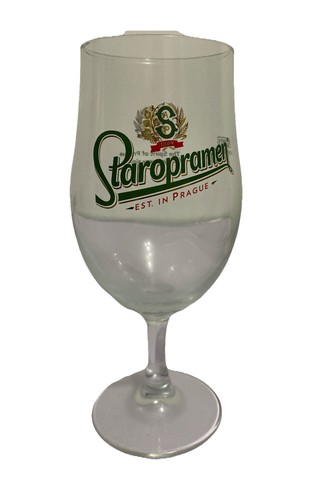 Staropramen pint chalice glass - staropramen,